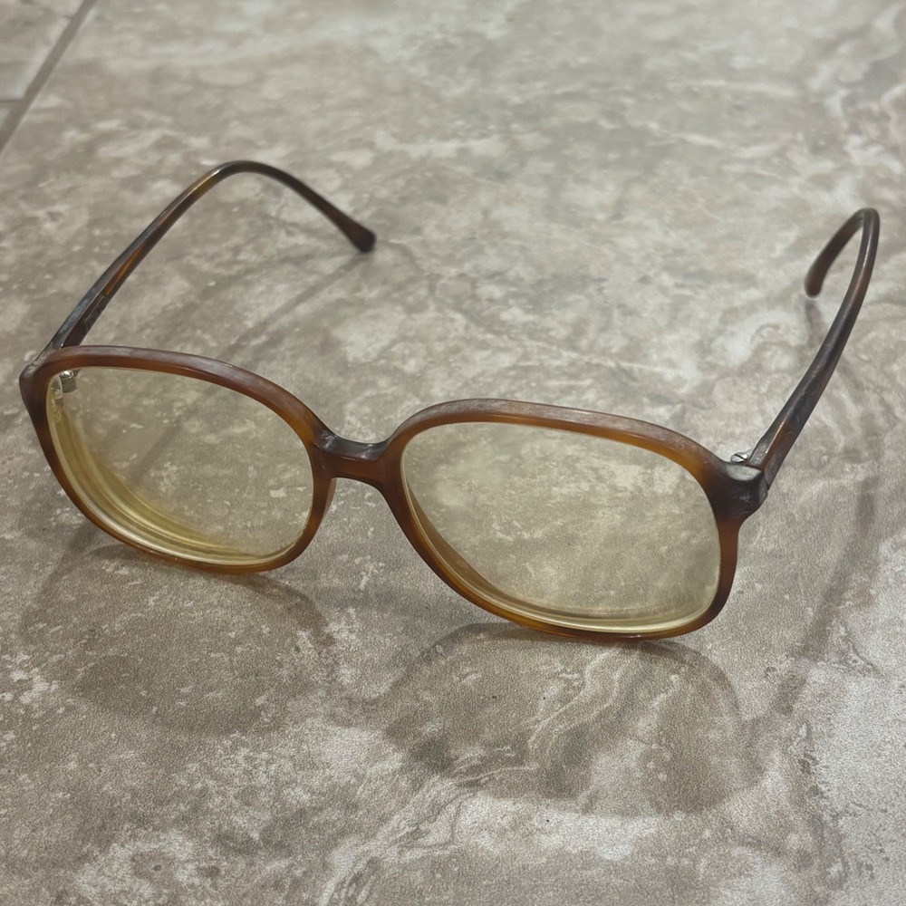 Vintage Polo Ralph Lauren Tortoise Shell Eyeglasses Oversized Frames Brown
